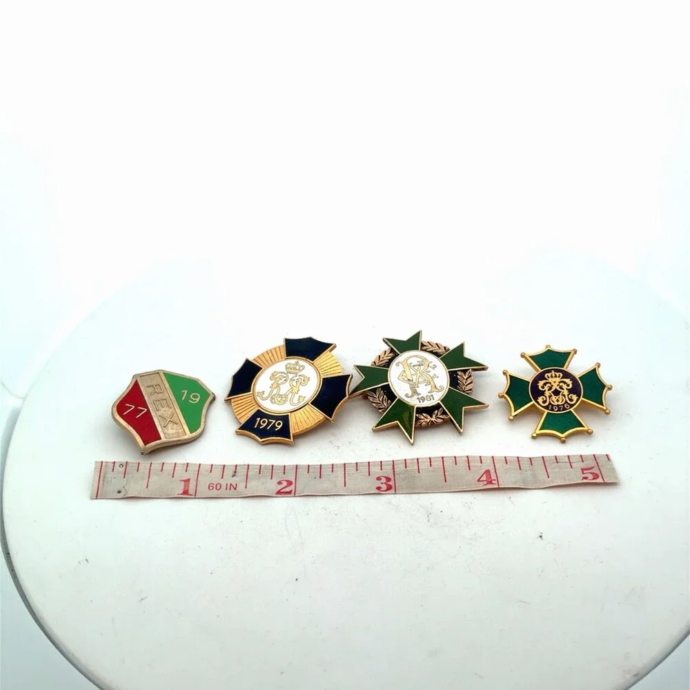 Vintage 1970's 1980's Krewe Of Rex Mardi Gras Ladies Lot Of Five Ducal Pins